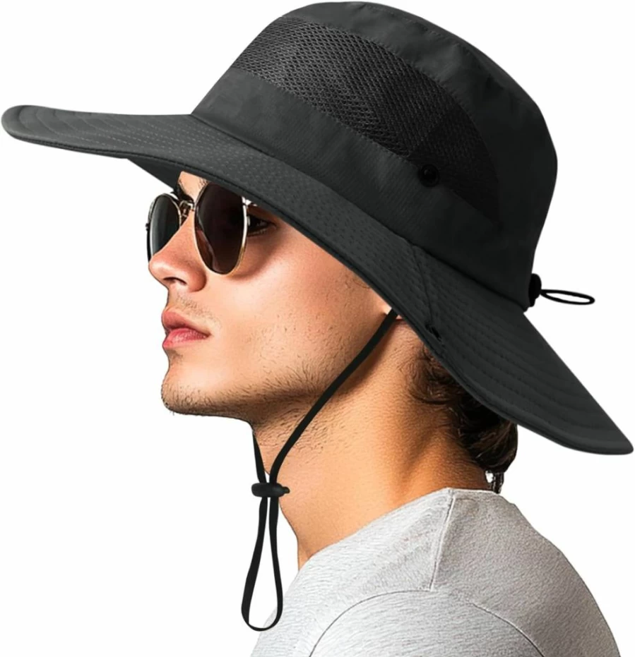 PFFY Sun Bucket Hat for Women & Men – UV Protection Wide Brim Fishing & Beach Hat for Outdoor Activities