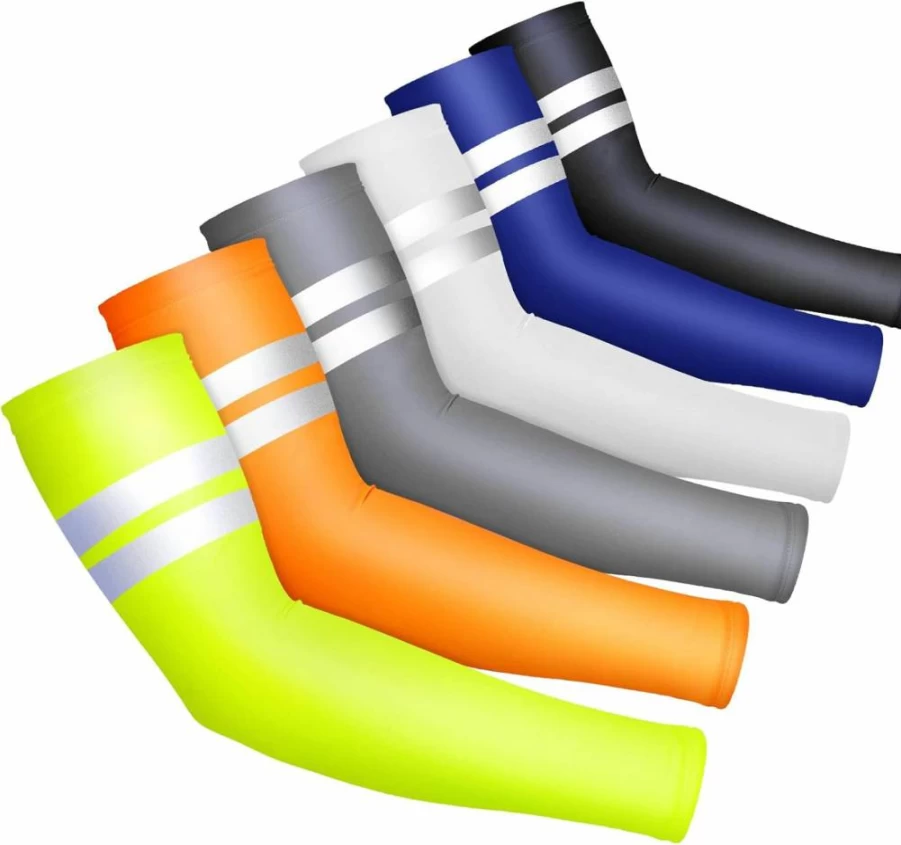 Wesiti UV Sun Protection Arm Sleeves 6 Pairs - Cooling Compression Sports Sleeves for Men & Women, Reflective Arm Sleeves for Basketball, Golf, Football