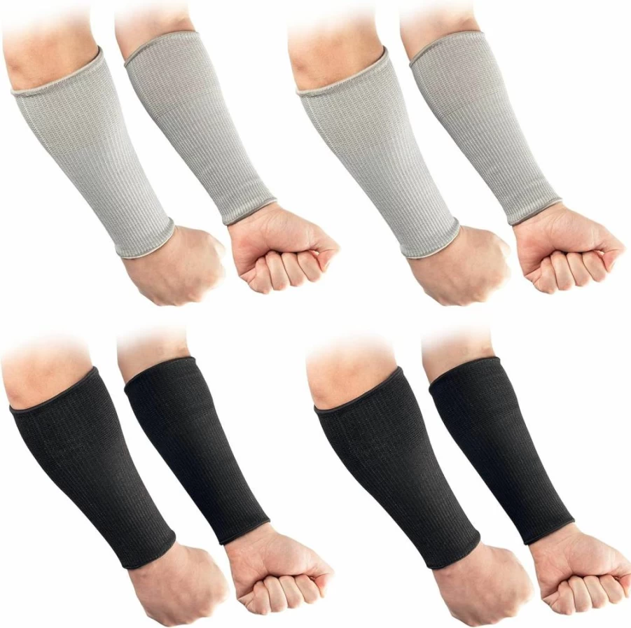 OriStout Cut Resistant Arm Sleeves with Thumb Hole - Protective Gardening, Welding & Kitchen Guards for Thin Skin, Bruising & Pet Biting - Durable Grey Arm Protectors (1 Pair)