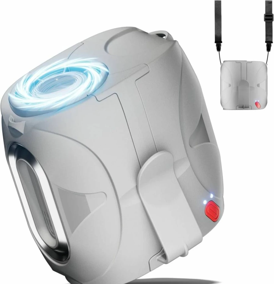 FULSUNT Portable Clip-On Waist Fan - 6000mAh Rechargeable, 6 Speed Wearable Fan with Neck Strap, 14000RPM Powerful Cooling for Outdoor, Travel & Work