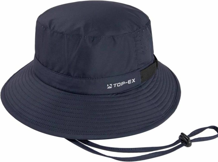 TOP-EX Men's Oversized UPF 50+ Sun Hat - Lightweight Foldable Wide Brim Bucket Boonie Hat for Golf, Hiking & Fishing