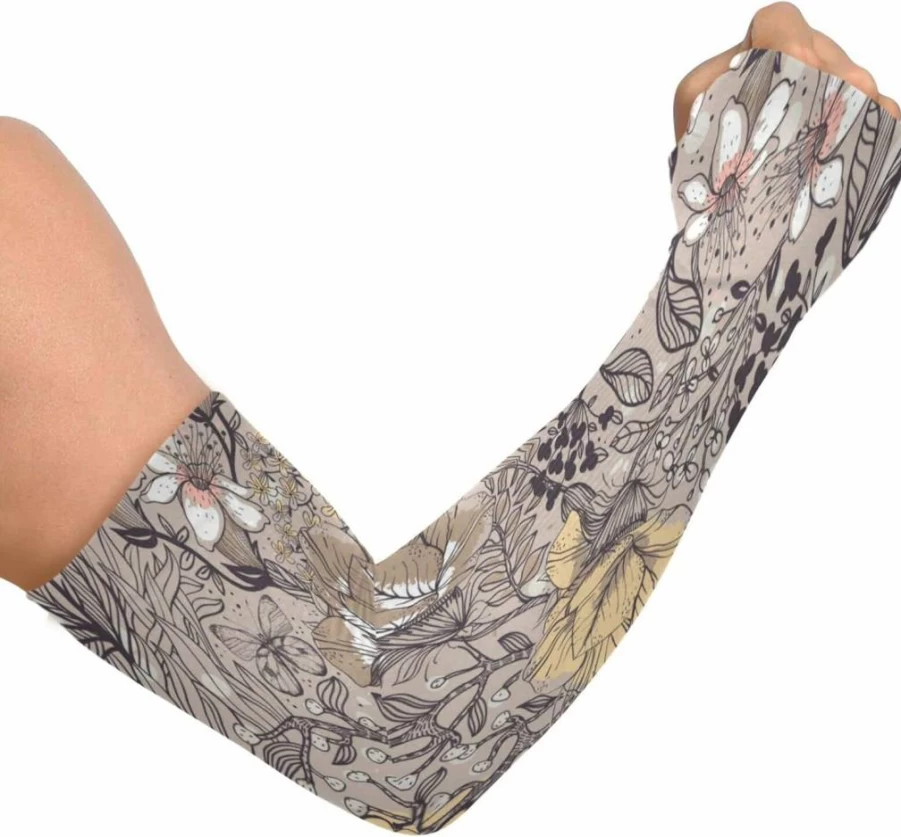 Kigai Cooling Sun Protection Arm Sleeves for Gardening & Sports - UV Compression Sleeves with Thumb Hole for Men & Women