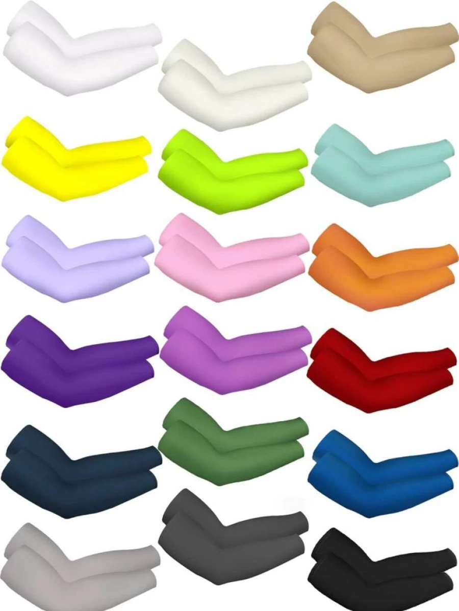 Hicarer Cooling UV Protection Arm Sleeves - Breathable Ice Silk Sun Sleeve Covers for Men & Women, Long Sunscreen Arm Guards (18 Pairs, Bright Colors)