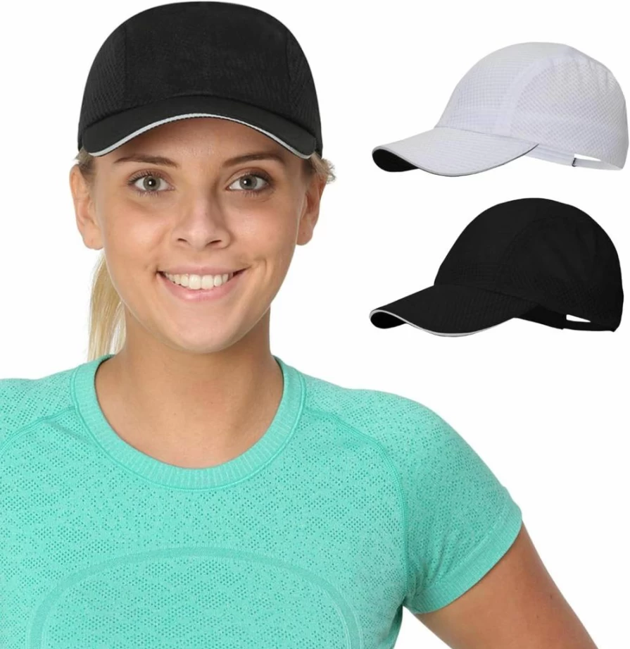 TrailHeads Women's Lightweight Running Cap - Quick Drying Mesh Sports Hat with Reflective Trim for Race Day Performance