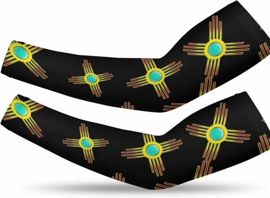 Generic Cooling Arm Sleeves UV Protection Compression Sleeves for Men & Women - Golf Sports Sun Protection UPF 50+ (Pueblo New Mexico Inspired Design)
