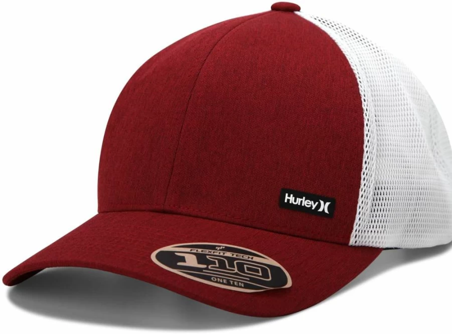 Hurley Men's Classic Snapback Trucker Hat - H2O-Dri Technology Baseball Cap for Men (S-XL) Adjustable Breathable Mesh Back
