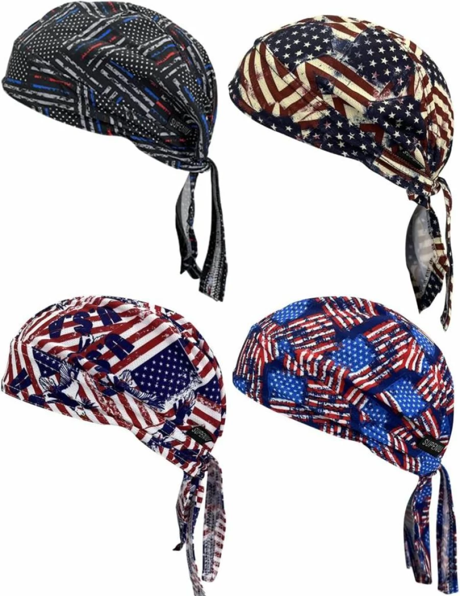 Supeniu Doo Rag Beanie & Skull Cap for Men & Women - Motorcycle Bandana, Cycling Helmet Liner, Dew Rag Headwrap