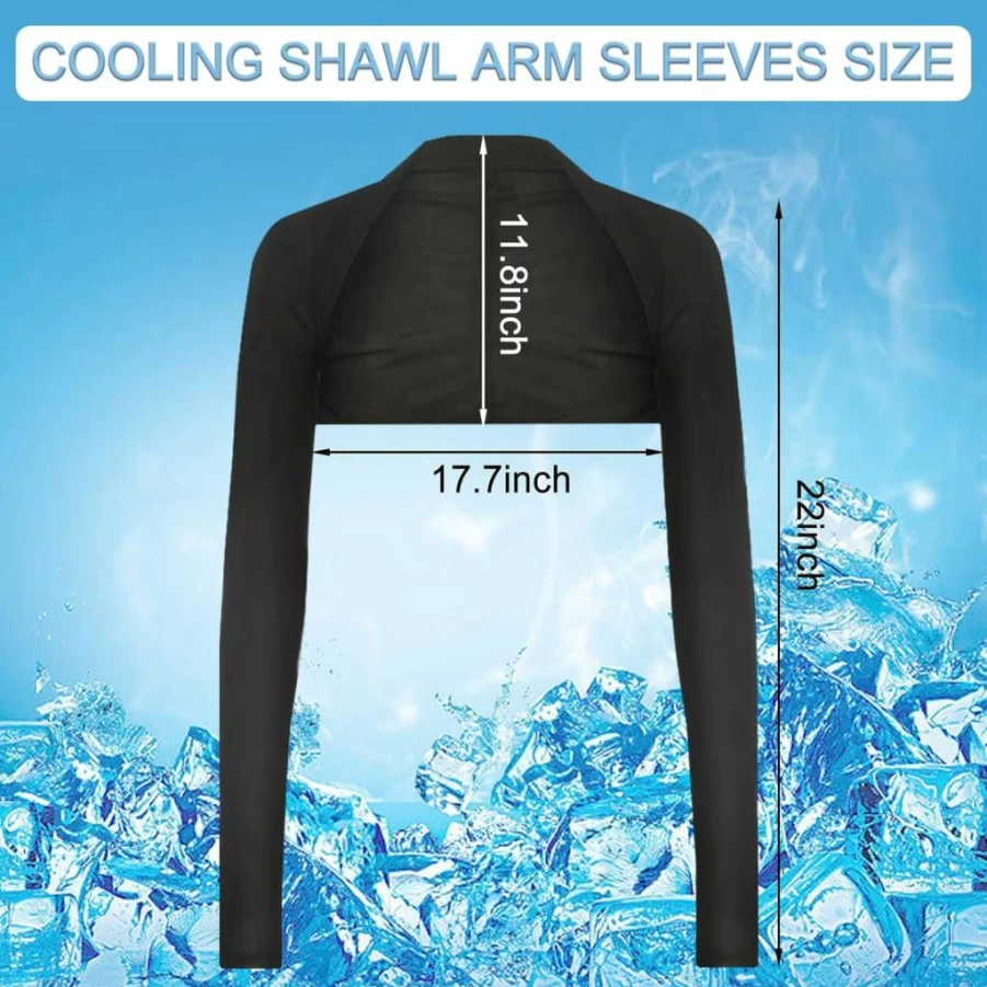 ONESING Women's Cooling UV Protection Arm Sleeves - Breathable Sun Shield for Golf, Driving, Riding & Fishing - Black Athletic Arm Covers