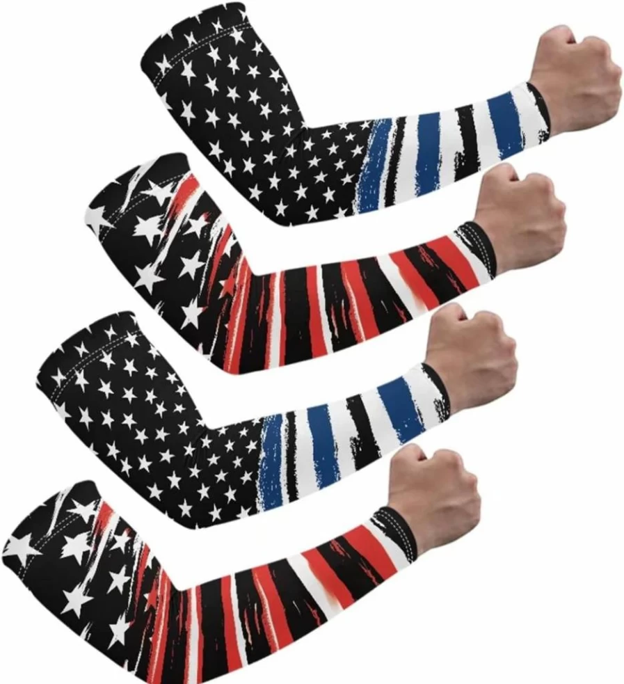 Xpyiqun 2 Pack UV Protection Cooling Arm Sleeves for Women & Men - Breathable Sun Protective Arm Covers