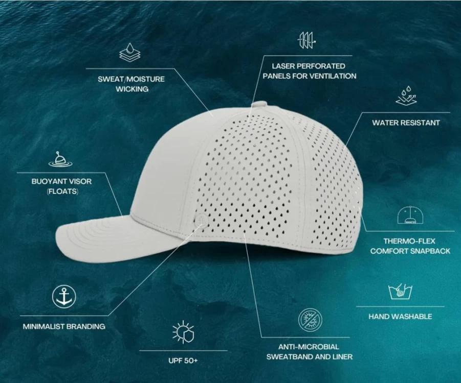 ANKOR Men's Performance Baseball Cap - Lightweight UPF 50 Water Resistant Hat for Outdoor, Workout, Sports & Beach Activities