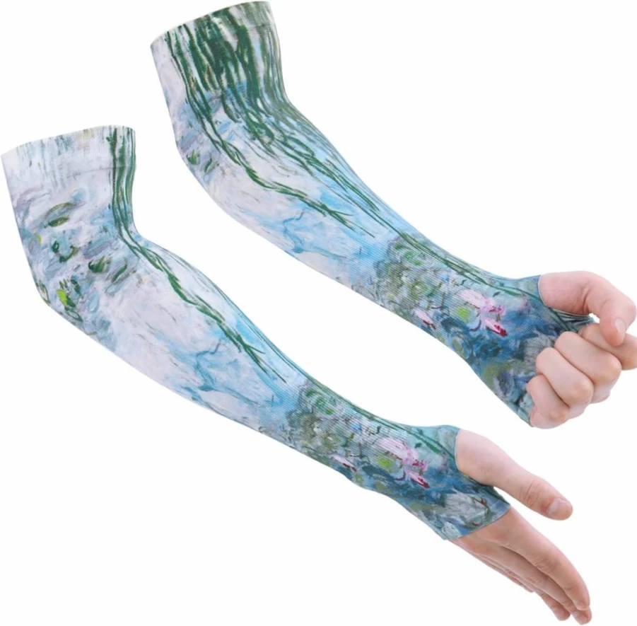 ZITU ISCHYROS Sun Protective Arm Sleeves for Gardening - Cooling UV Protection with Thumb Holes for Women & Men