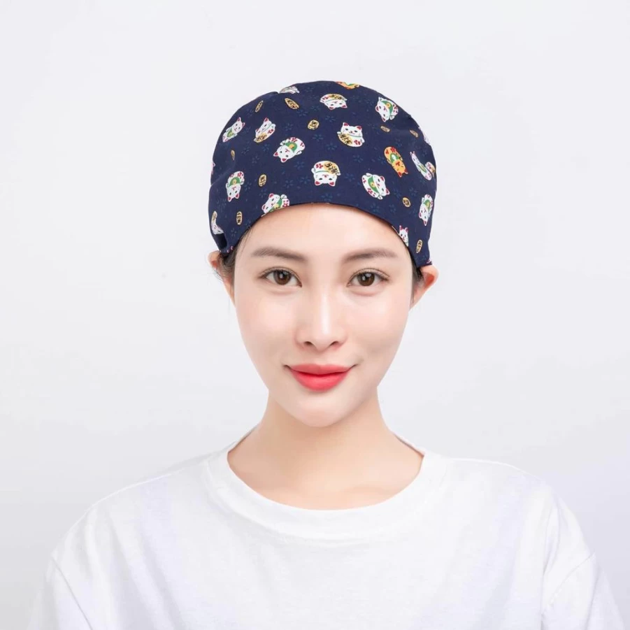 Enkudc Stylish Unisex Printed Work Cap for Women & Men - Trendy Cotton Adjustable Hat