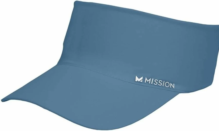 MISSION Cooling Stretchy Unisex Visor Hat - UPF 50 Sun Protection, No Slip Band for Men & Women