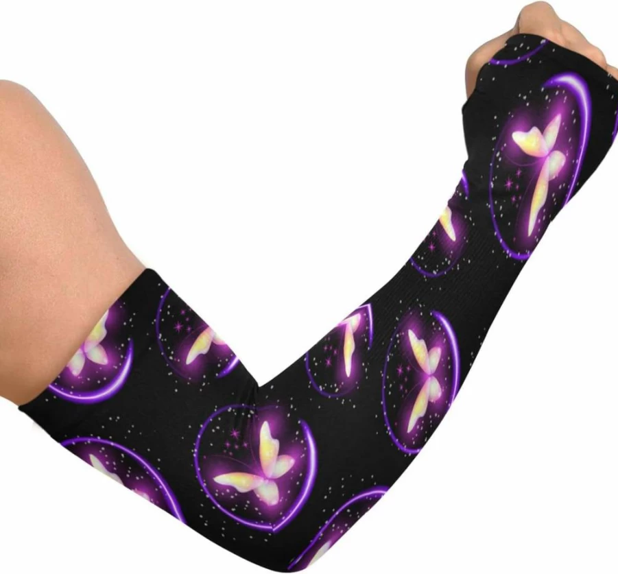 Dussdil UV Protection Cooling Arm Sleeves for Gardening & Farming with Thumb Hole - Sun Protective Sleeves for Men & Women