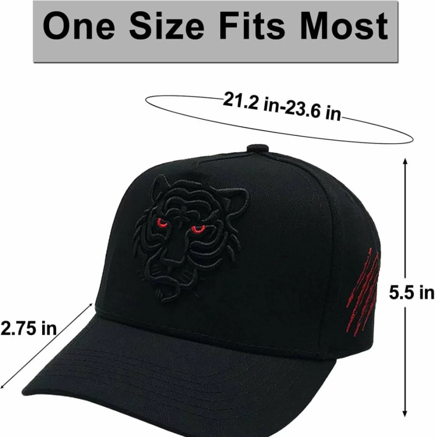ACTLATI Embroidered Tiger Dad Hat - Baseball Cap for Men & Women, Cool Hip Hop Snapback Trucker Hat, Unisex Couple Sports Cap