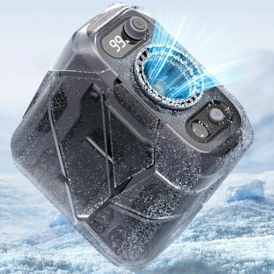 Koonie Wearable Belt Fan - Portable Clip-On Fan with Adjustable Speed, Rechargeable Battery for Outdoor, Jobsite, and Farm Use