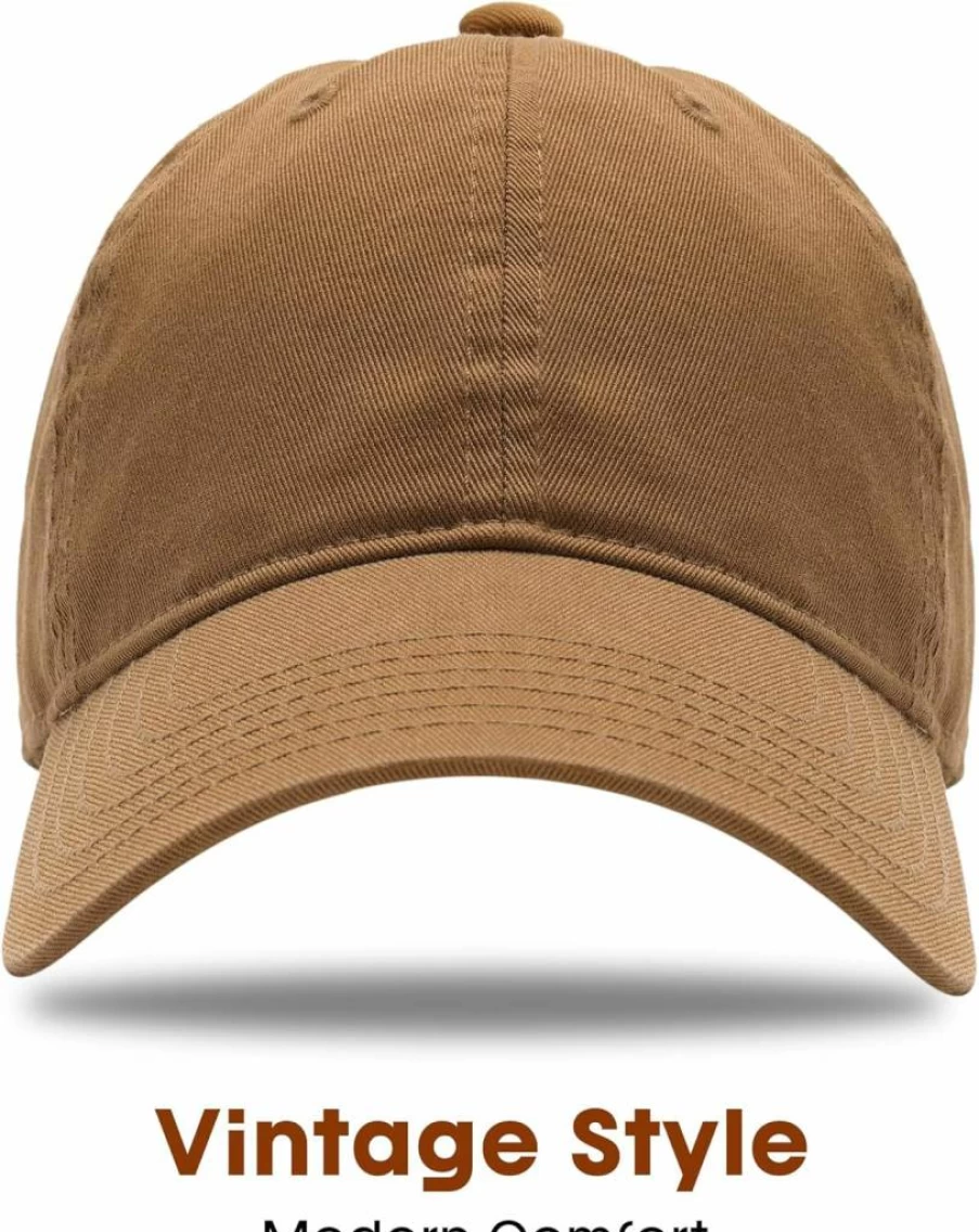 FURTALK Vintage Washed Cotton Baseball Cap - Adjustable Unisex Dad Hat for Men & Women
