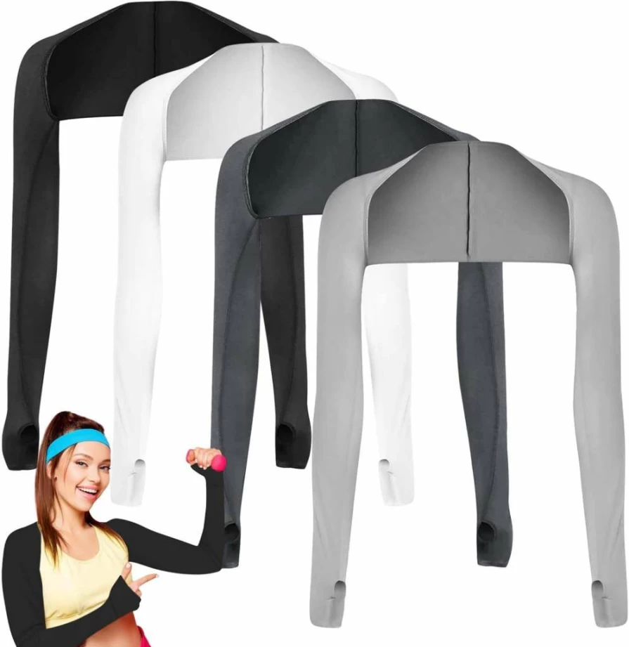 PHOGARY UV Protection Arm Sleeves for Women - Cooling Sun Shawl, Breathable Anti-UV Cooler Shrug with UPF Sunblock