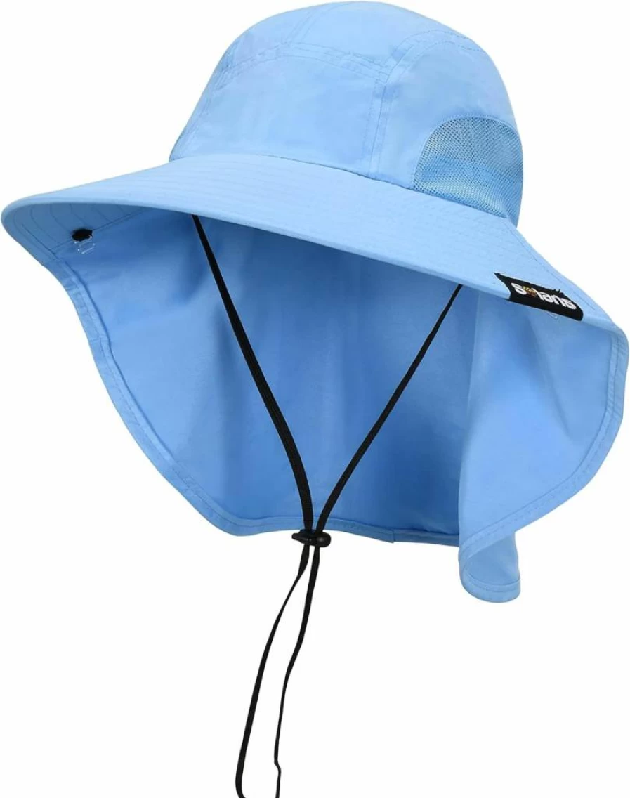 Tirrinia UPF 50+ Wide Brim Sun Hat with Neck Flap for Men & Women - Outdoor Hiking Safari Fishing Cap