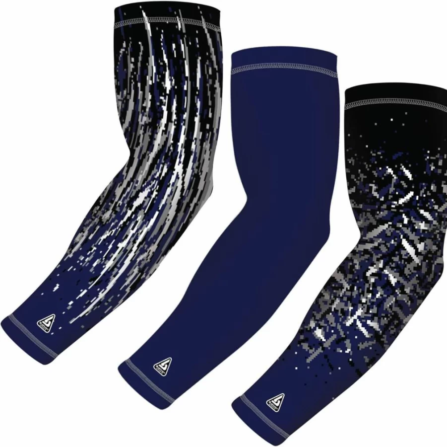 B-Driven Sports Compression Arm Sleeves for Men & Women - UV Sun Protection, Improved Circulation, Athletic Performance & Recovery Sleeves for Running, Basketball, Cycling