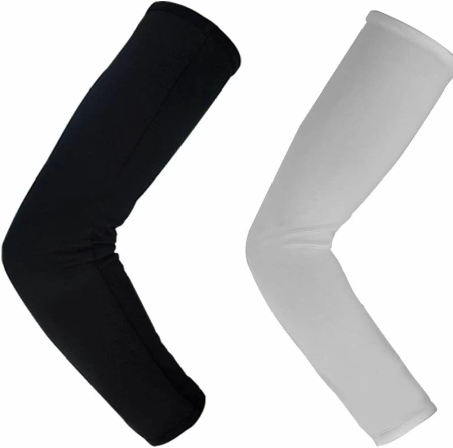 Tayfremn 10 Pairs Unisex UV Sun Protection Arm Sleeves - Cooling Sleeves for Men & Women, Sports, Running, Cycling, Basketball, Outdoor Activities (Black & White)
