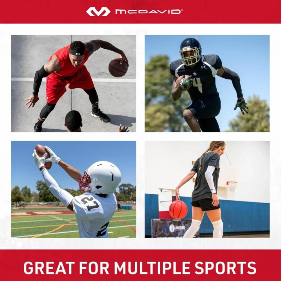 McDavid 6500 HexPad Basketball Arm Sleeve for Compression & Protection - Power Shooter Design