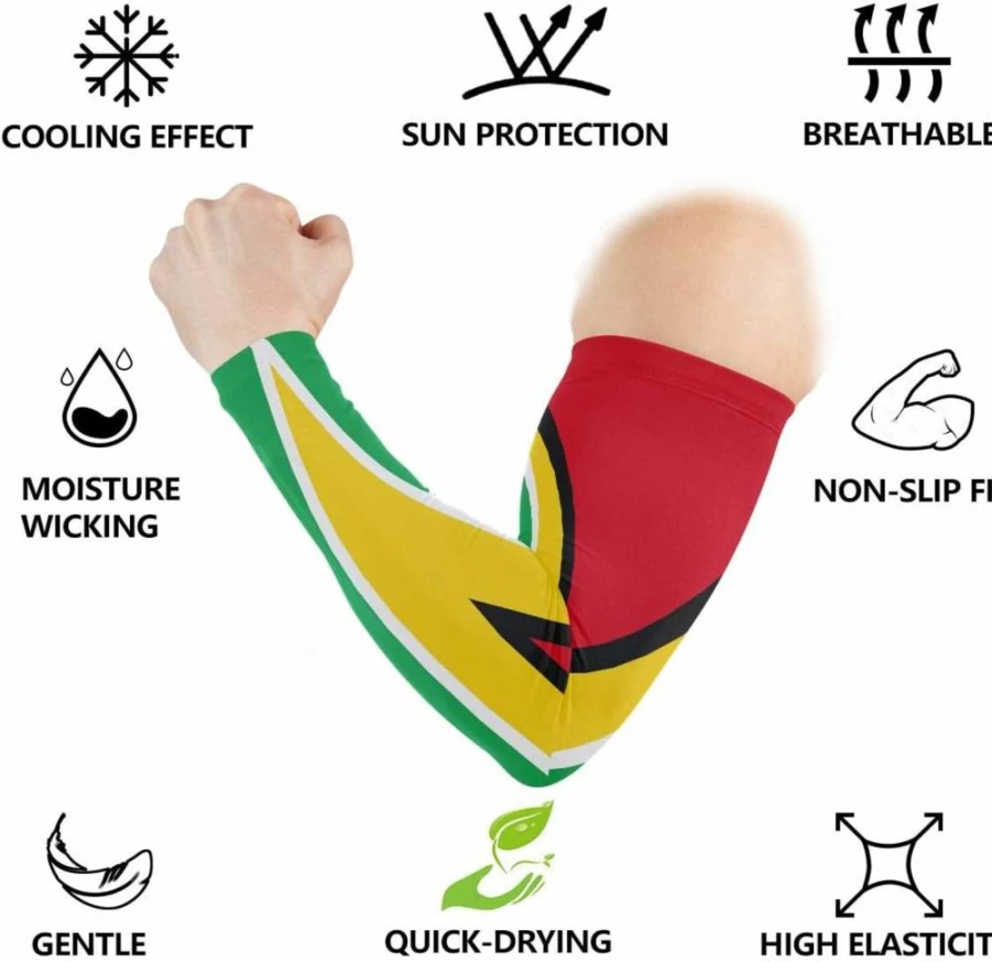 ZZKKO Cooling Arm Sleeves UV Sun Protection for Men & Women - Breathable Sports Arm Covers for Running, Golf, Cycling - 1 Pair Moisture-Wicking Arm Warmers