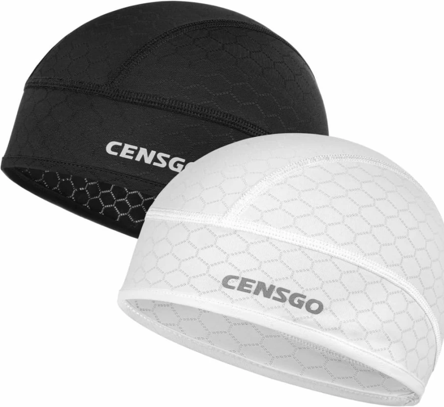 CENSGO Skull Cap for Men & Women - Breathable Cycling Helmet Liner, Moisture Wicking Running Head Cover, Lightweight Cooling Beanie for Sports & Outdoor Activities