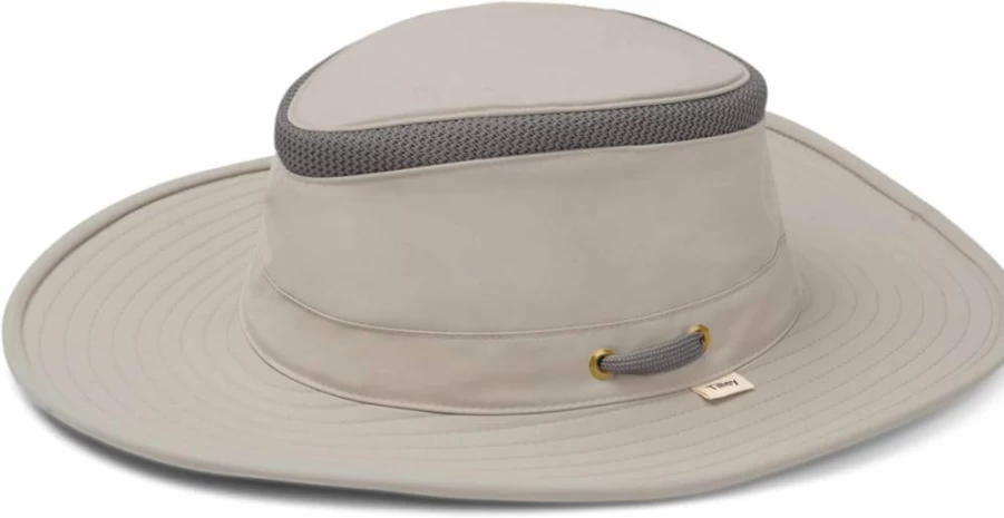 Tilley LTM6 Airflo Recycled Brim Hat for Men - Rockface Grey, Size 7.25 US, Sun Protection Outdoor Cap