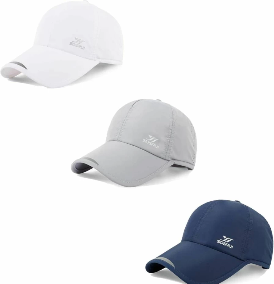 Qlauca Lightweight Mesh Running Hat for Men & Women - Breathable Quick-Dry Baseball Cap for Outdoor Sun Protection