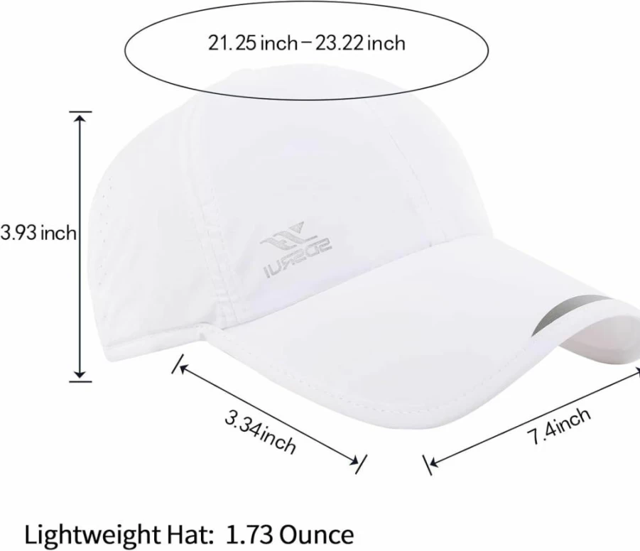 Qlauca Lightweight Mesh Running Hat for Men & Women - Breathable Quick-Dry Baseball Cap for Outdoor Sun Protection