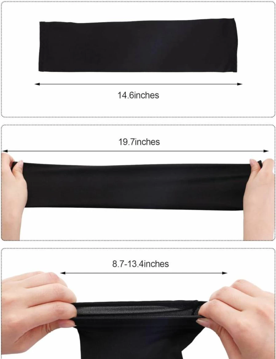 Bememo Unisex Cooling UV Protection Arm Sleeves - 9 Pairs Ice Silk Sun Sleeves for Men & Women