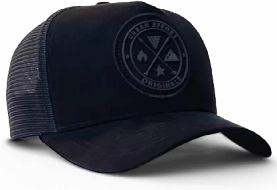 Urban Effort Men's & Women's Mesh Back Trucker Hat - Breathable 5-Panel Baseball Cap for Hunting, Hiking, Outdoor Activities - Adjustable Snapback Closure