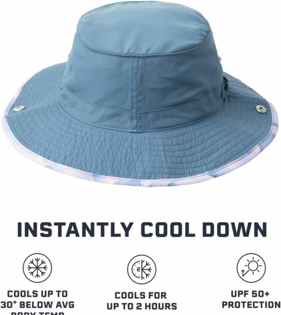 MISSION Cooling Bucket Hat - Unisex UPF Sun Protection, Lightweight & Foldable Wide-Brim Hat for Men & Women, Durable Cooling Technology Lasts 2 Hours