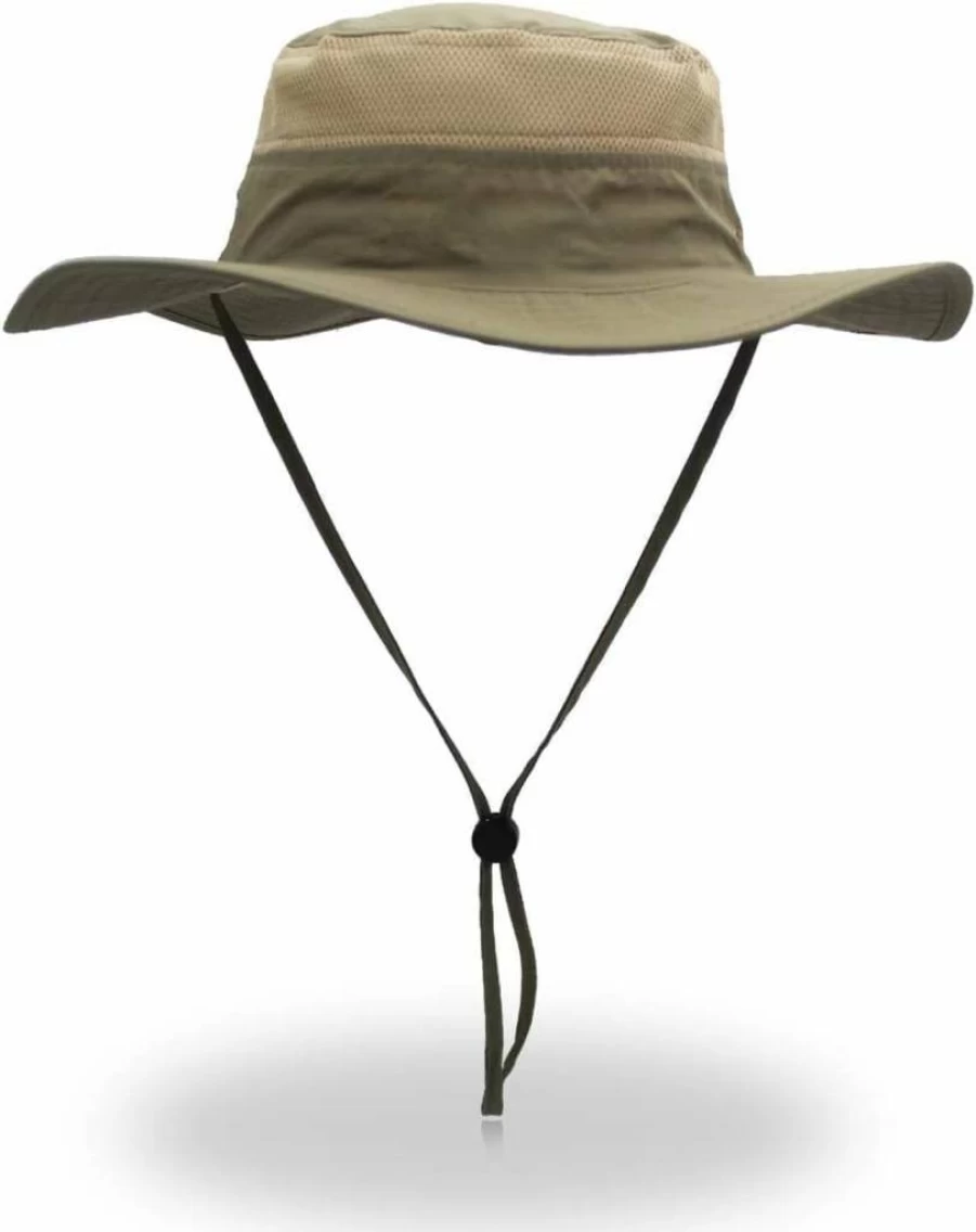 EONPOW UPF50+ Sun Hat for Men & Women - Adjustable Windproof Bucket Hat with Mesh Ventilation for Fishing, Beach, Outdoor Activities (56-61cm)