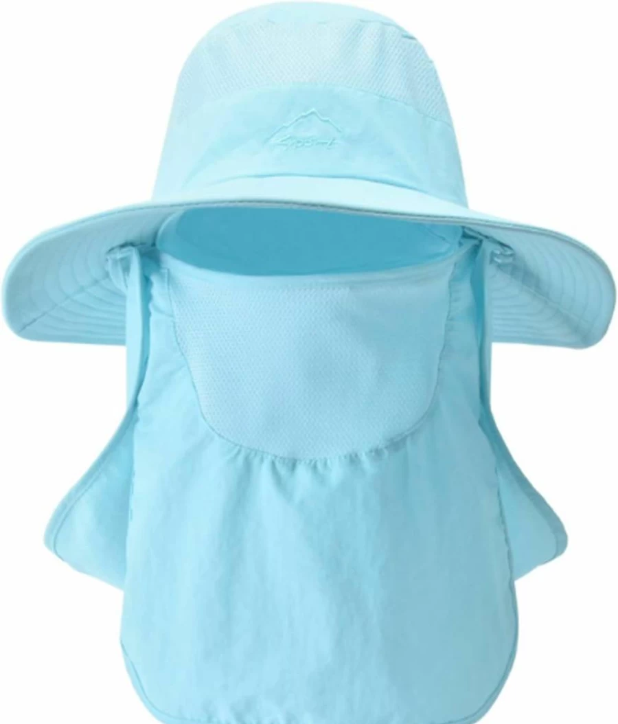 Outrip UV Sun Protection Fishing Hat for Men & Women - Wide Brim with Face Cover & Neck Flap for Outdoor Activities