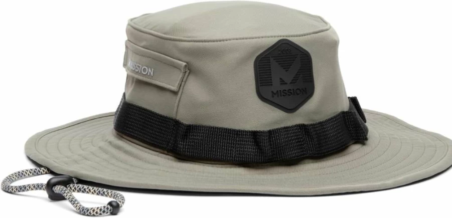 MISSION Packable Unisex Wide-Brim Sun Hat with UPF 50 - Lightweight, Durable & Machine Washable Cooling Rambler Hat in Smokey Olive