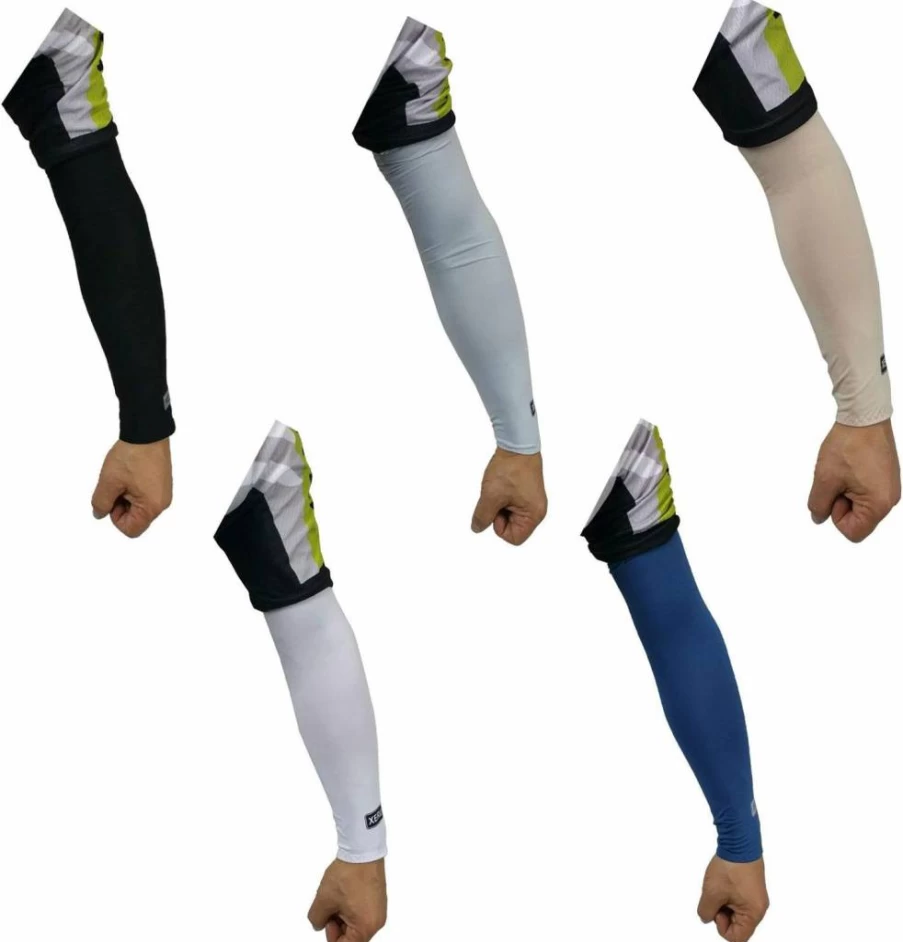 XERU Cooling UV Protection Arm Sleeves - 5 Pairs Unisex for Men & Women, Outdoor Sports Sun Cover