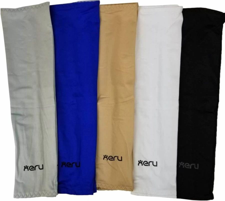XERU Cooling UV Protection Arm Sleeves - 5 Pairs Unisex for Men & Women, Outdoor Sports Sun Cover