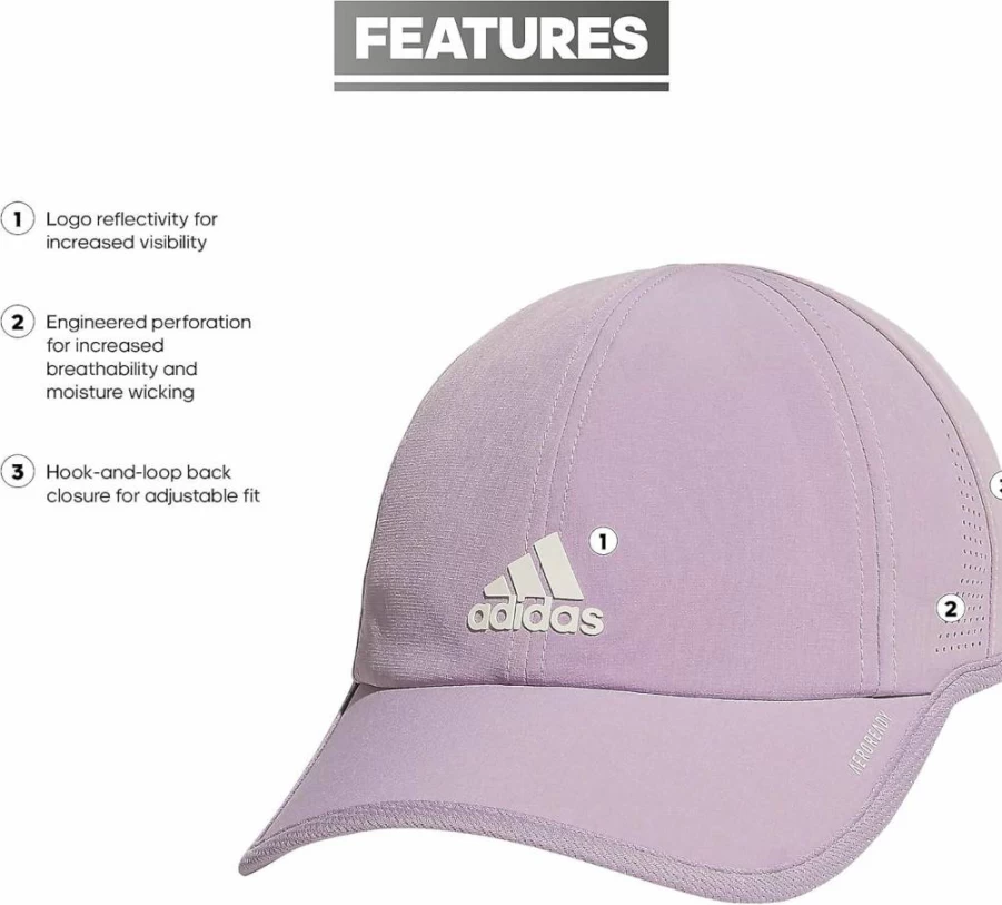 Adidas Women's Superlite Adjustable Sports Cap - Breathable Workout Hat for Running & Training
