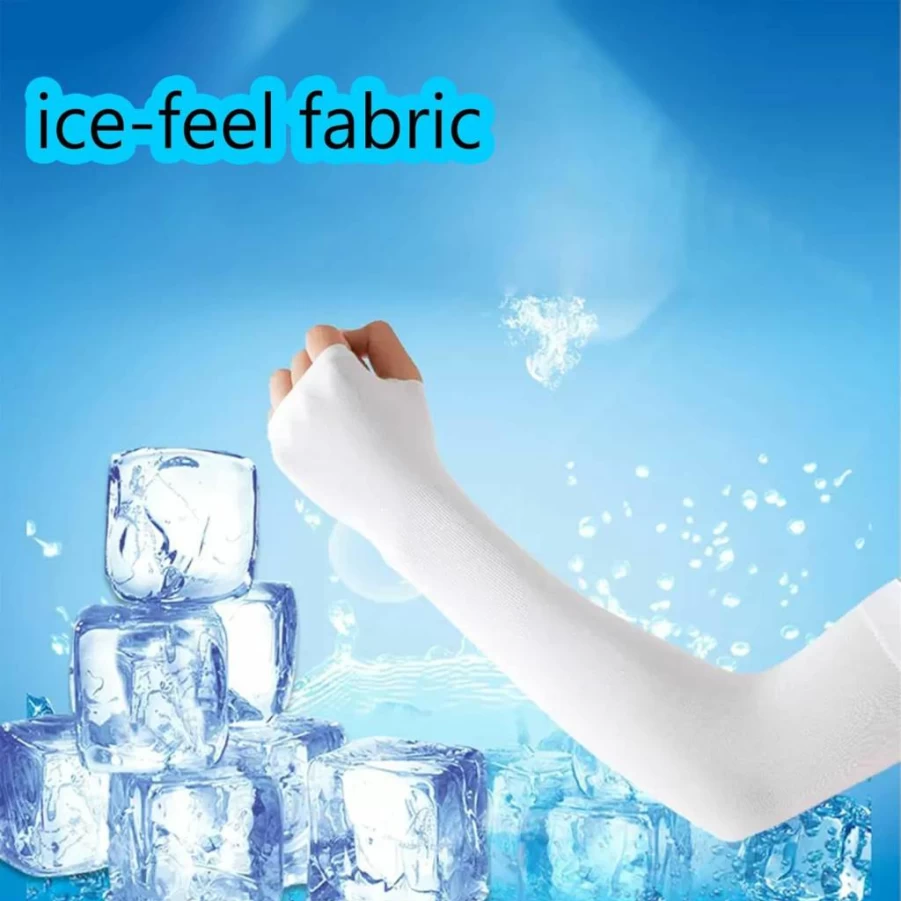 Dogxiong 4 Pairs UV Protection Cooling Arm Sleeves, Breathable Compression Sleeves for Sun Protection & Tattoo Cover, Fingerless Design for Outdoor Sports