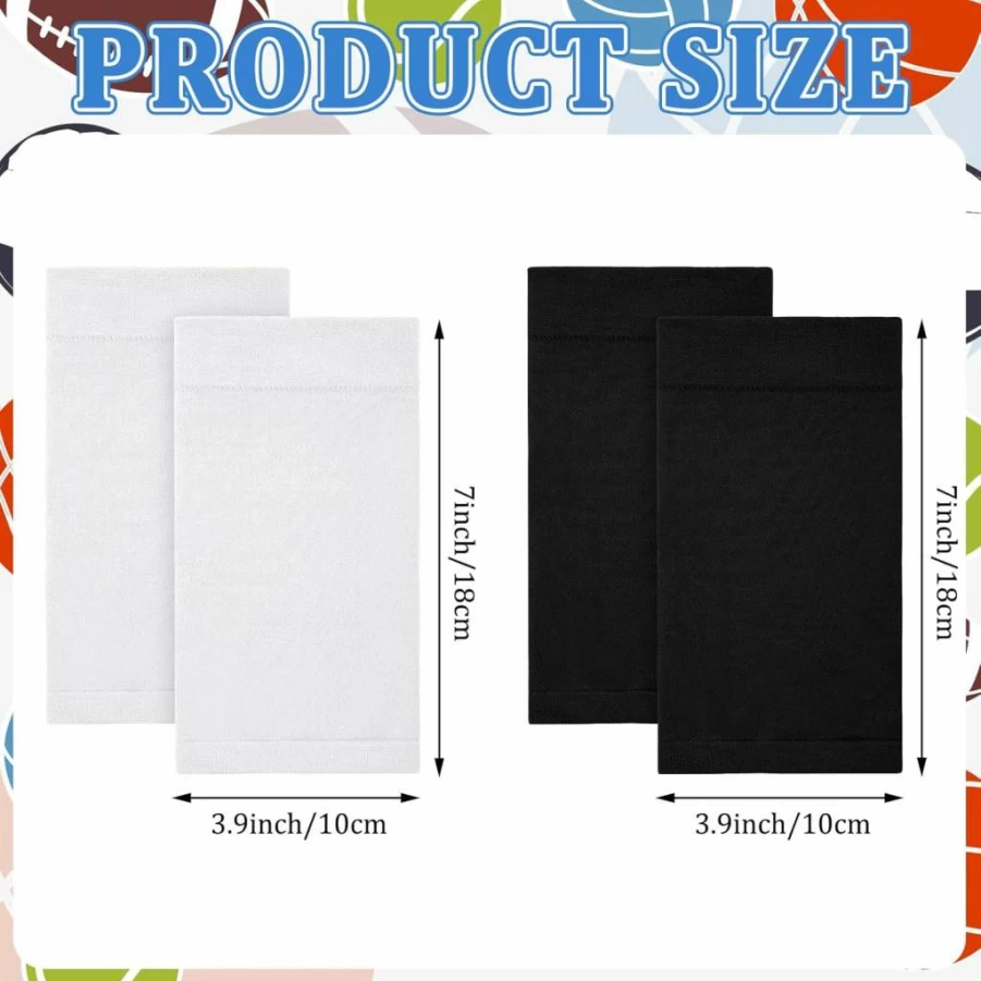 Vicenpal 2-Pack Black Compression Arm Sleeves for Tattoo Cover-Up, UV Protection & Support (7.1" x 3.9") - Unisex Forearm Sleeves for Men & Women