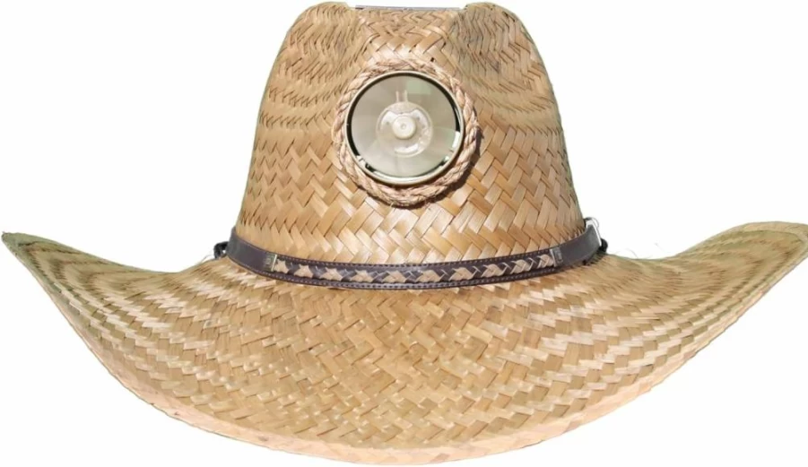 KOOL BREEZE SOLAR HAT - UV Protection Straw Hat with Built-In Fan for Men, Lightweight Wide Brim Sun Hat, Solar-Powered Cooling Summer Outdoor Hat