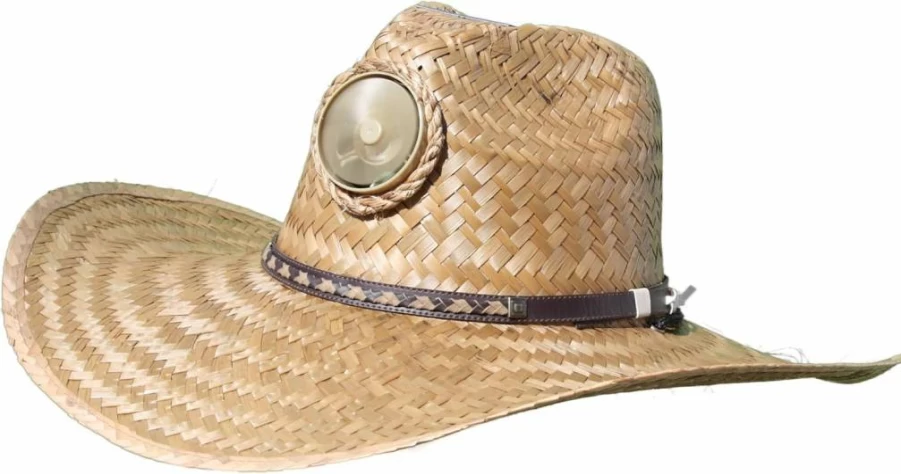 KOOL BREEZE SOLAR HAT - UV Protection Straw Hat with Built-In Fan for Men, Lightweight Wide Brim Sun Hat, Solar-Powered Cooling Summer Outdoor Hat