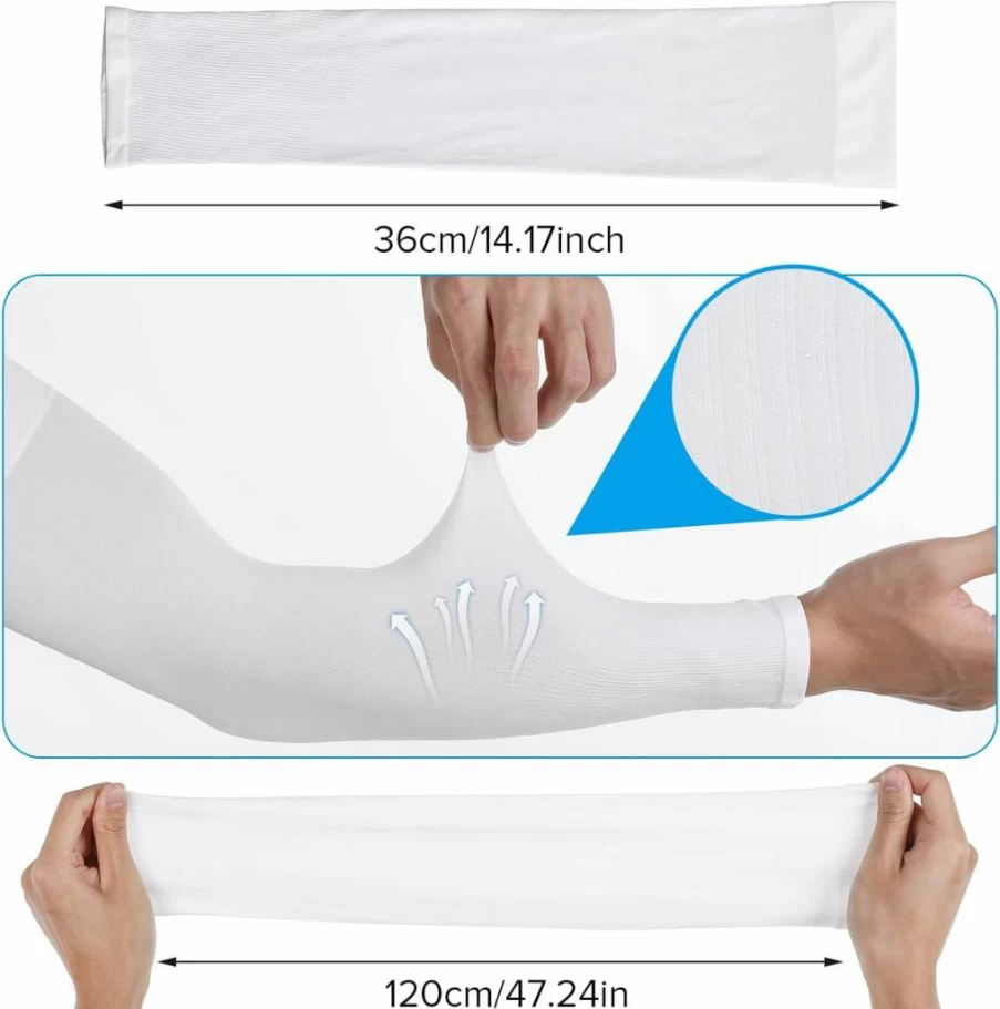 Ouligay UPF 50+ Sun Protection Arm Sleeves for Men & Women - Cooling Compression UV Sleeves for Sports, Outdoor Activities & Tattoo Cover