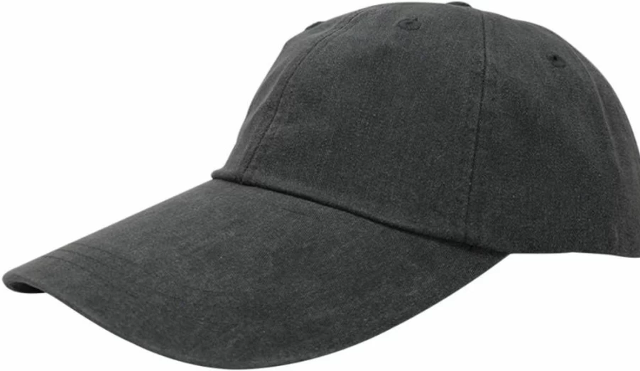 WPSportswear Sunbuster Extra Long Bill Cotton Cap with Leather Adjustable Strap – 100% Washed