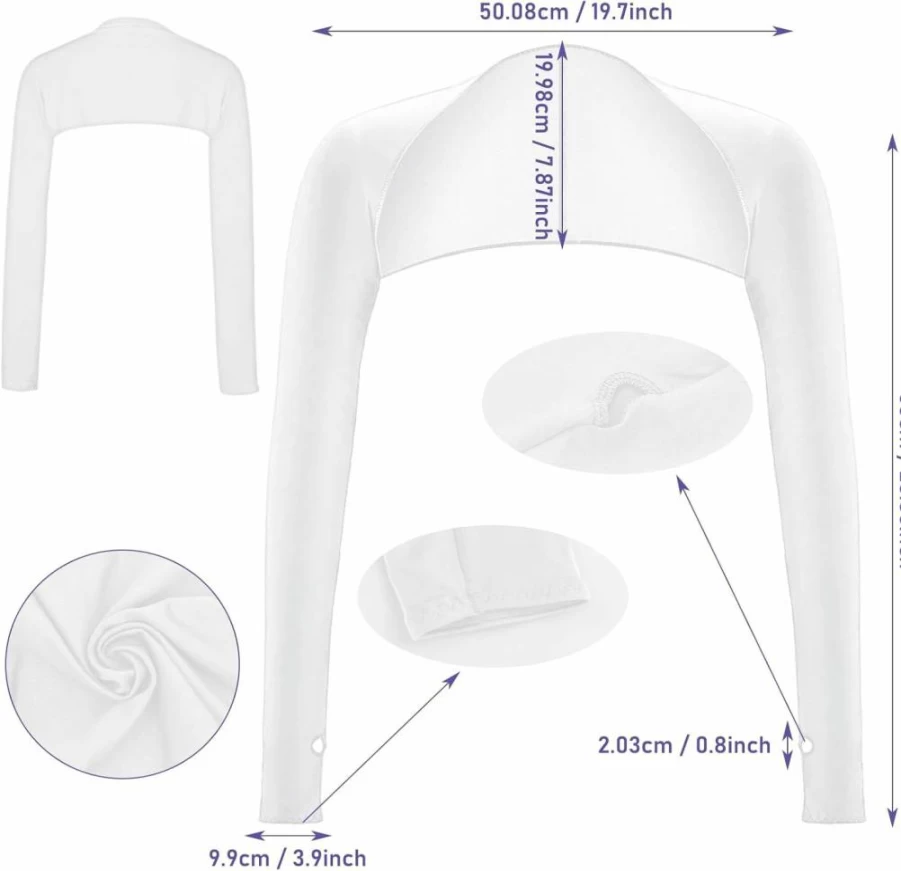 Yolev 2Pcs Cooling Sun Sleeves for Women with Finger Hole - UV Protection Arm Sleeves