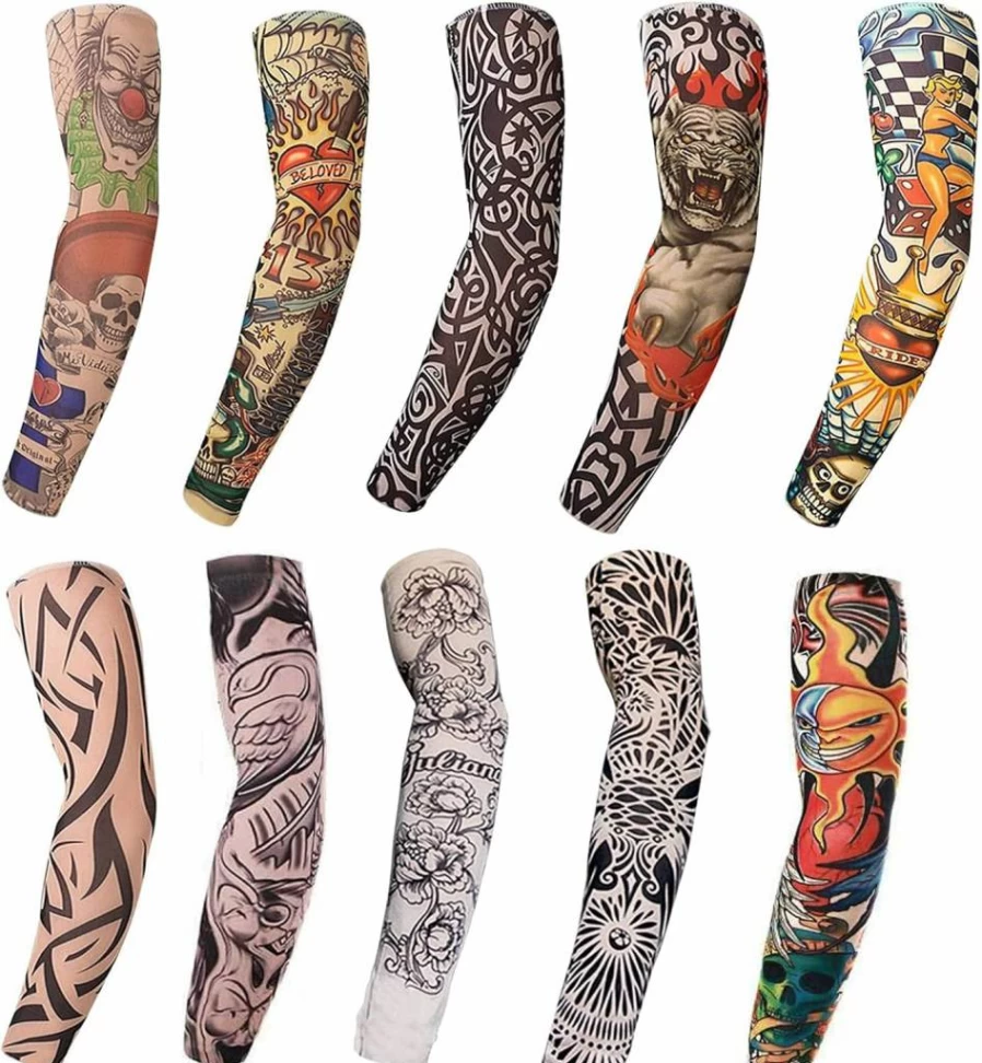EZYoutdoor Temporary Tattoo Sleeves for Men, Women & Kids - Waterproof Fake Arm Tattoos for Outdoor Sports & Costumes