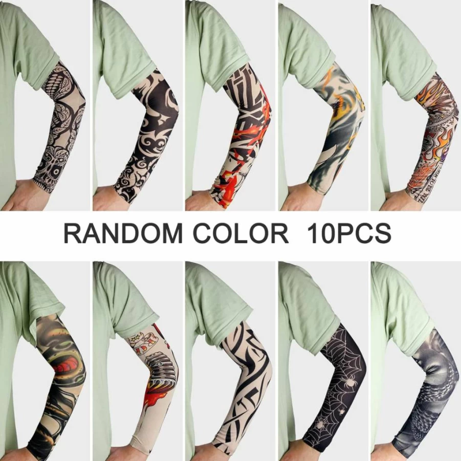 EZYoutdoor Temporary Tattoo Sleeves for Men, Women & Kids - Waterproof Fake Arm Tattoos for Outdoor Sports & Costumes