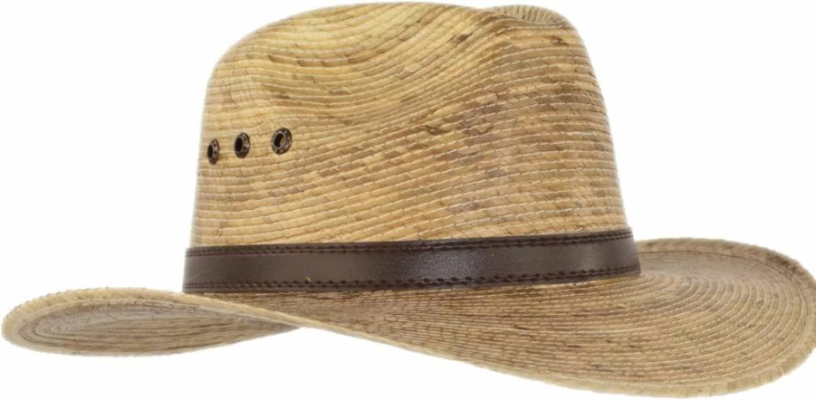 Rising Phoenix Industries Natural Palm Leaf Straw Fedora Hat for Men & Women – UPF UV Protection Wide Brim Sun Hat for Golf & Outdoor